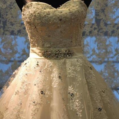 Strapless Wedding Dress Trap Dress Lace..
