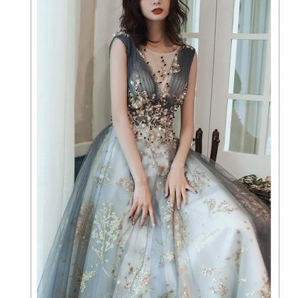 Embroidered Short Evening Gowns, Beaded Ball..