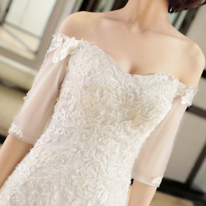 Hand Made Custom Dress Off Shoulder Bridal..