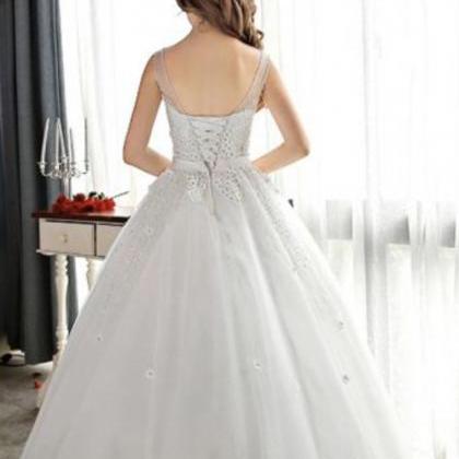 Sustom Handmade Sparkly White Wedding Dress..