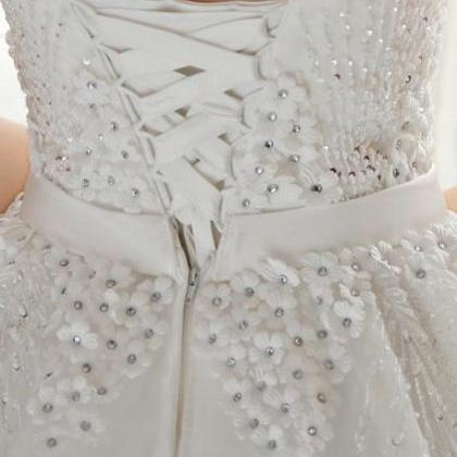 Sustom Handmade Sparkly White Wedding Dress..