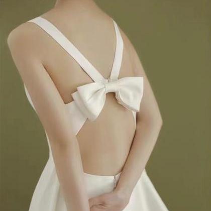 Bridal Dress, Trailing Wedding Dress, Simple And..