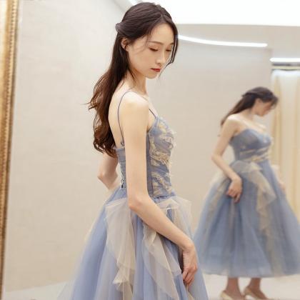 Custom Beaded Blue Bridesmaid Dress, Style, Fairy..