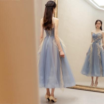 Custom Beaded Blue Bridesmaid Dress, Style, Fairy..