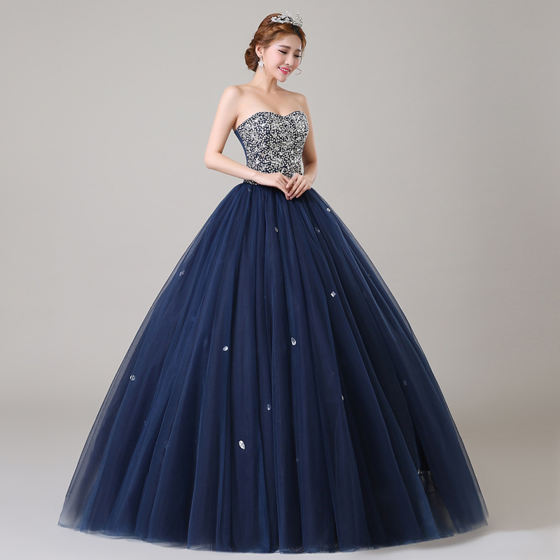 Handmade Strapless Prom Dress Beaded Ball Gown Dress Charming Evening Dress Plus Size Custom Made