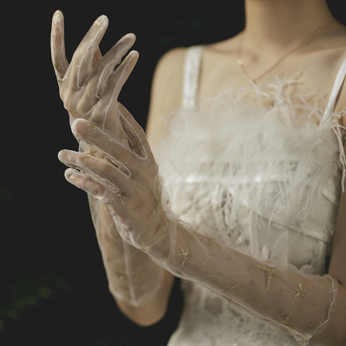  Long sleeve bride Wedding Dress Lace Gloves White Wedding Ceremonial Gloves Mesh Gloves .Custom Dress Gloves are free