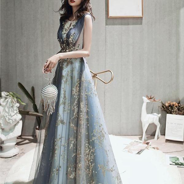 Seaside holiday beach long skirt mid-length vintage Chinese style embroidery embroidery mesh dress dinner dress mid-sleeve printed dress